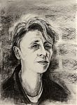 K Stock charcoal sketch