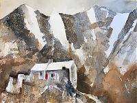Adding glazes to the landscape and some smaller brushwork